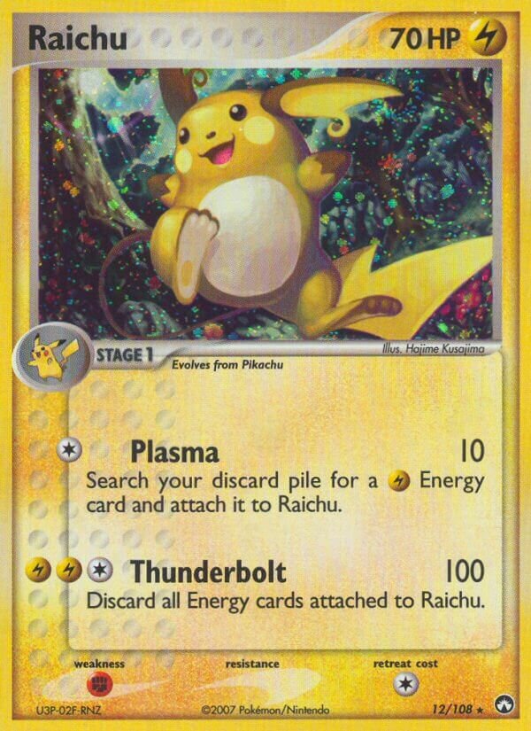 Raichu 012/108 — EX Power Keepers (English Pokémon TCG card)