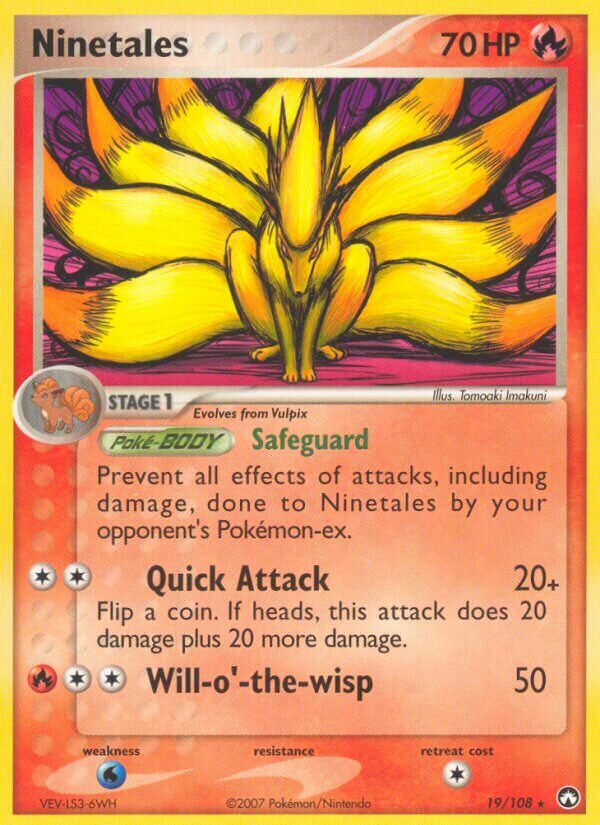 Ninetales 019/108 — EX Power Keepers (English Pokémon TCG card)