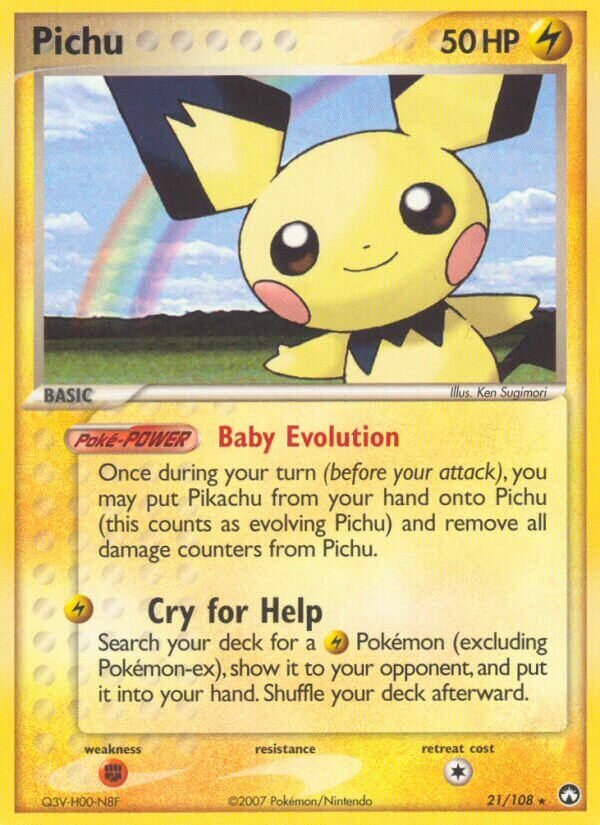 Pichu 021/108 — EX Power Keepers (English Pokémon TCG card)