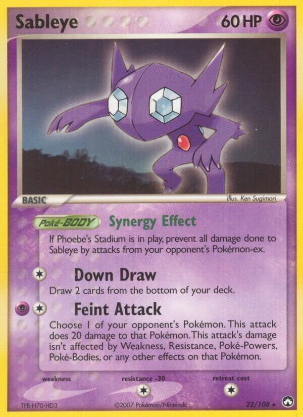 Sableye 022/108 — EX Power Keepers (English Pokémon TCG card)