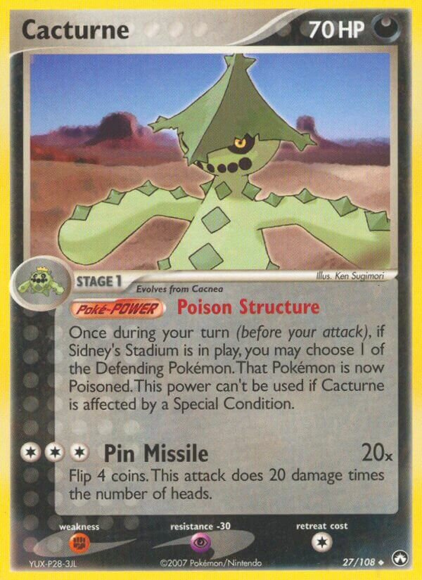 Cacturne 027/108 — EX Power Keepers (English Pokémon TCG card)