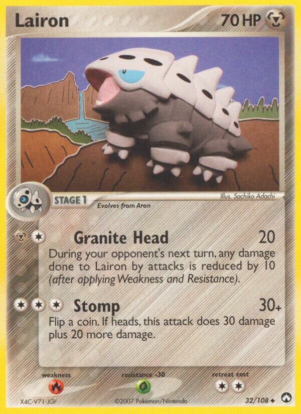 Lairon 032/108 — EX Power Keepers (English Pokémon TCG card)