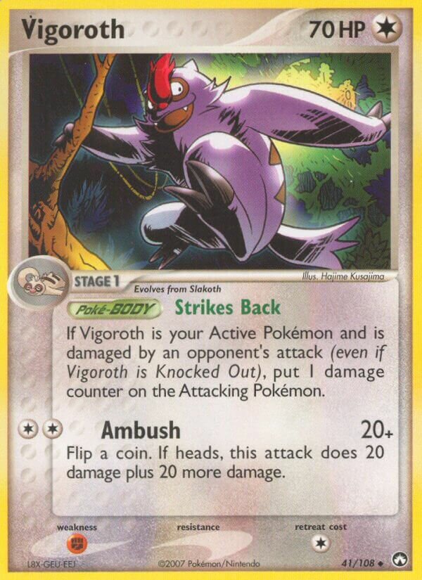 Vigoroth 041/108 — EX Power Keepers (English Pokémon TCG card)