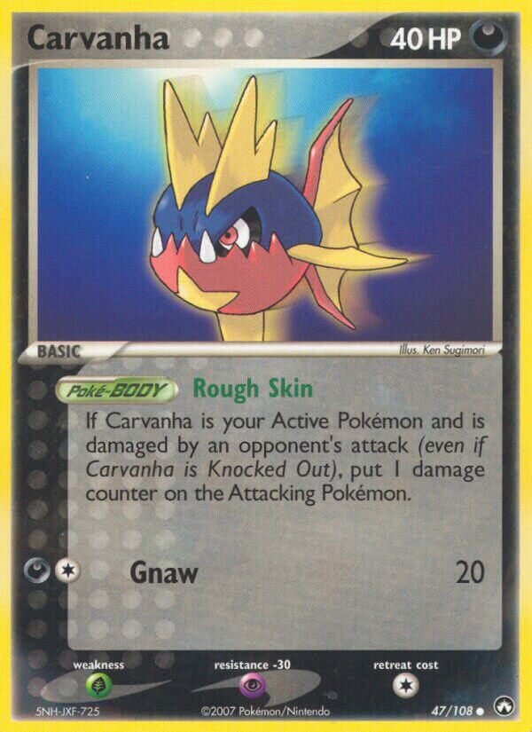 Carvanha 047/108 — EX Power Keepers (English Pokémon TCG card)