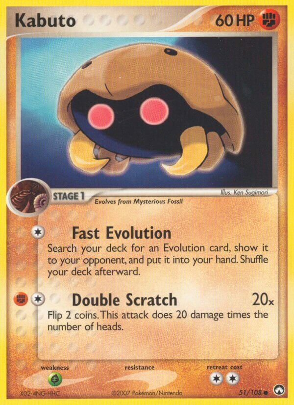 Kabuto 051/108 — EX Power Keepers (English Pokémon TCG card)