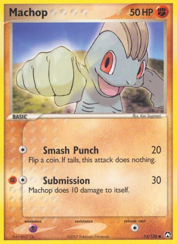 Machop 053/108 — EX Power Keepers (English Pokémon TCG card)