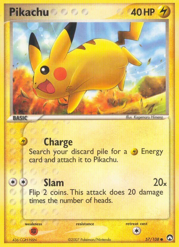 Pikachu 057/108 — EX Power Keepers (English Pokémon TCG card)