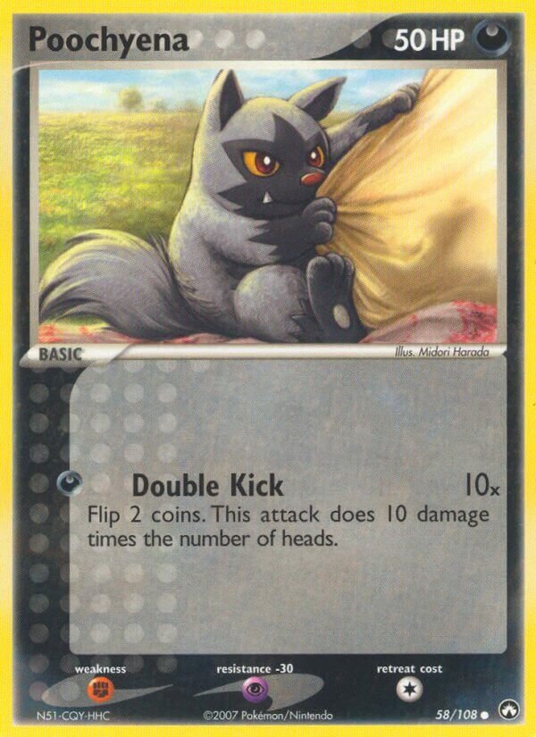 Poochyena 058/108 — EX Power Keepers (English Pokémon TCG card)
