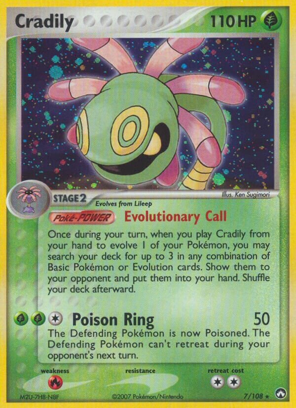 Cradily 007/108 — EX Power Keepers (English Pokémon TCG card)