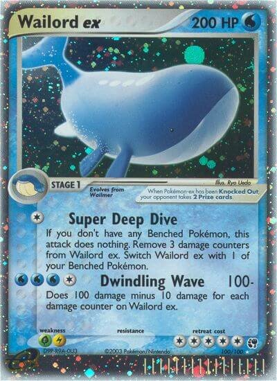 Wailord ex 100/100 — EX Sandstorm (English Pokémon TCG card)