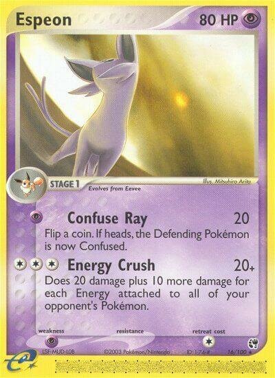 Espeon 016/100 — EX Sandstorm (English Pokémon TCG card)