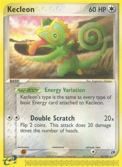 Kecleon 018/100 — EX Sandstorm (English Pokémon TCG card)