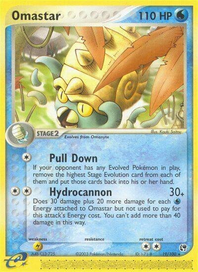 Omastar 019/100 — EX Sandstorm (English Pokémon TCG card)