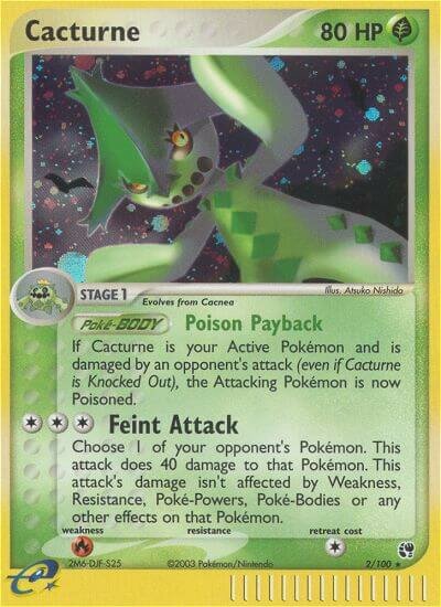 Cacturne 002/100 — EX Sandstorm (English Pokémon TCG card)