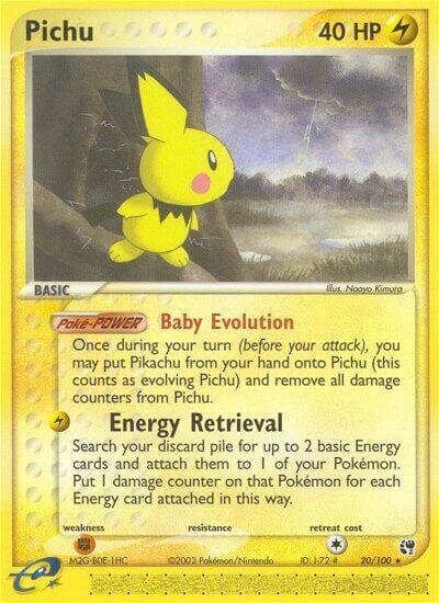 Pichu 020/100 — EX Sandstorm (English Pokémon TCG card)