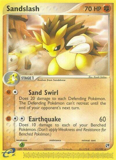 Sandslash 021/100 — EX Sandstorm (English Pokémon TCG card)