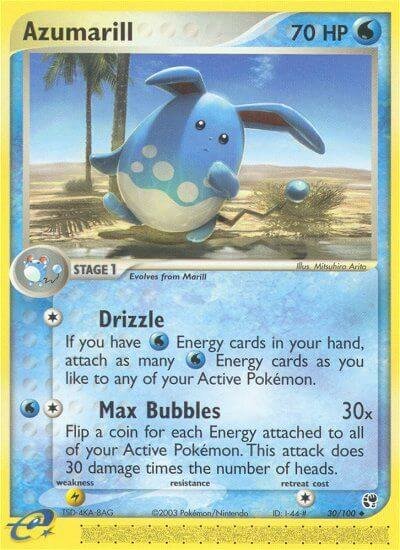 Azumarill 030/100 — EX Sandstorm (English Pokémon TCG card)