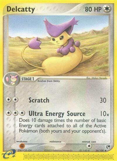 Delcatty 034/100 — EX Sandstorm (English Pokémon TCG card)
