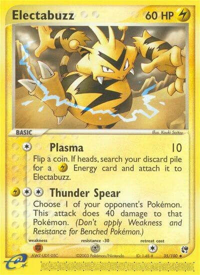 Electabuzz 035/100 — EX Sandstorm (English Pokémon TCG card)