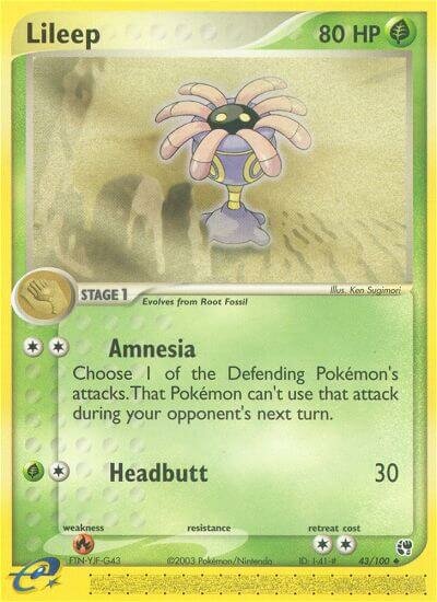 Lileep 043/100 — EX Sandstorm (English Pokémon TCG card)