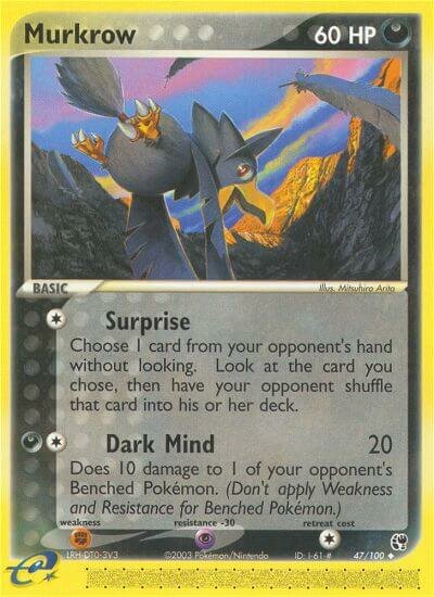 Murkrow 047/100 — EX Sandstorm (English Pokémon TCG card)