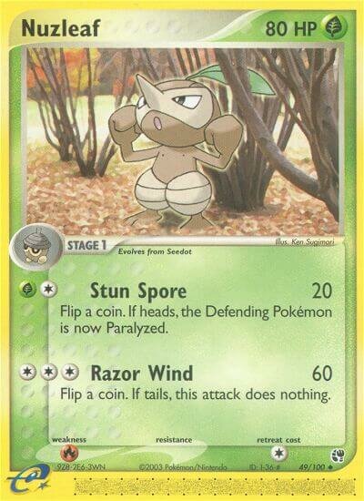 Nuzleaf 049/100 — EX Sandstorm (English Pokémon TCG card)
