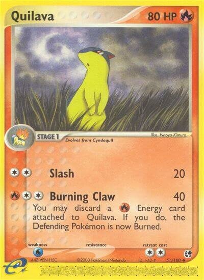 Quilava 051/100 — EX Sandstorm (English Pokémon TCG card)