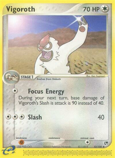 Vigoroth 052/100 — EX Sandstorm (English Pokémon TCG card)