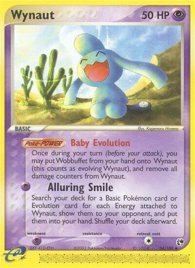 Wynaut 054/100 — EX Sandstorm (English Pokémon TCG card)