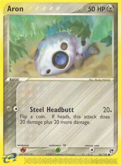 Aron 056/100 — EX Sandstorm (English Pokémon TCG card)