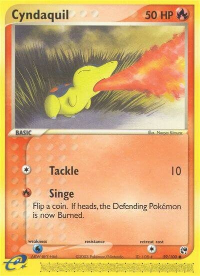 Cyndaquil 059/100 — EX Sandstorm (English Pokémon TCG card)