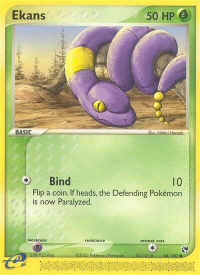 Ekans 064/100 — EX Sandstorm (English Pokémon TCG card)