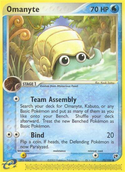 Omanyte 070/100 — EX Sandstorm (English Pokémon TCG card)