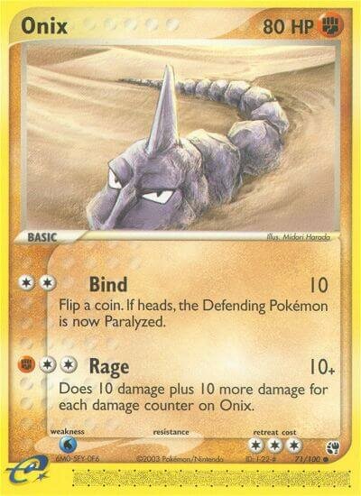 Onix 071/100 — EX Sandstorm (English Pokémon TCG card)