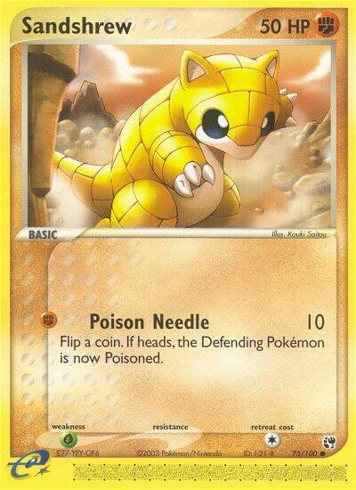 Sandshrew 075/100 — EX Sandstorm (English Pokémon TCG card)