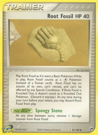 Root Fossil 092/100 — EX Sandstorm (English Pokémon TCG card)