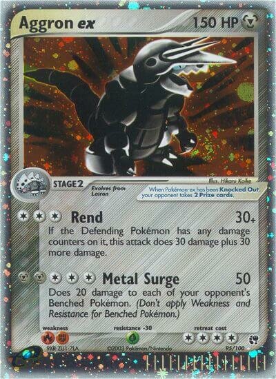 Aggron ex 095/100 — EX Sandstorm (English Pokémon TCG card)