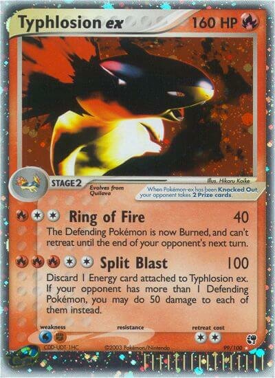 Typhlosion ex 099/100 — EX Sandstorm (English Pokémon TCG card)