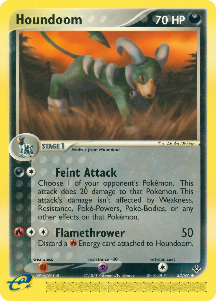 Houndoom 034/97 — EX Dragon (English Pokémon TCG card)