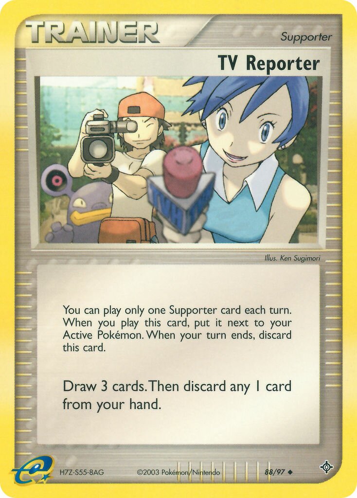 TV Reporter 088/97 — EX Dragon (English Pokémon TCG card)