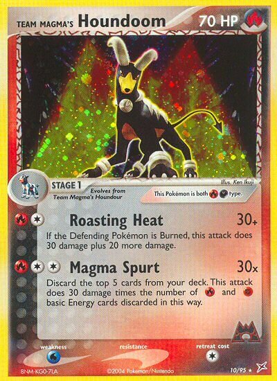 Team Magma's Houndoom 010/95 — EX Team Magma vs Team Aqua (English Pokémon TCG card)