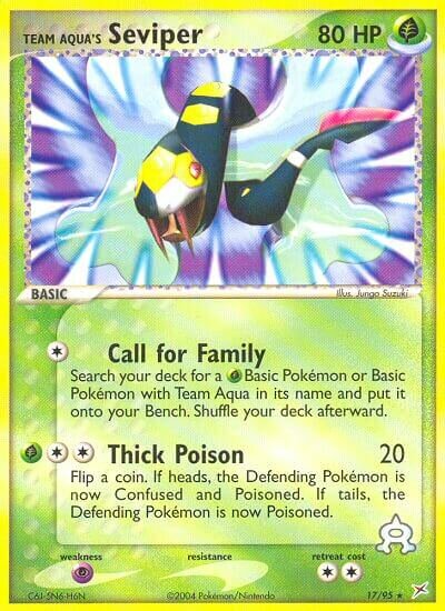 Team Aqua's Seviper 017/95 — EX Team Magma vs Team Aqua (English Pokémon TCG card)
