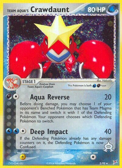 Team Aqua's Crawdaunt 002/95 — EX Team Magma vs Team Aqua (English Pokémon TCG card)