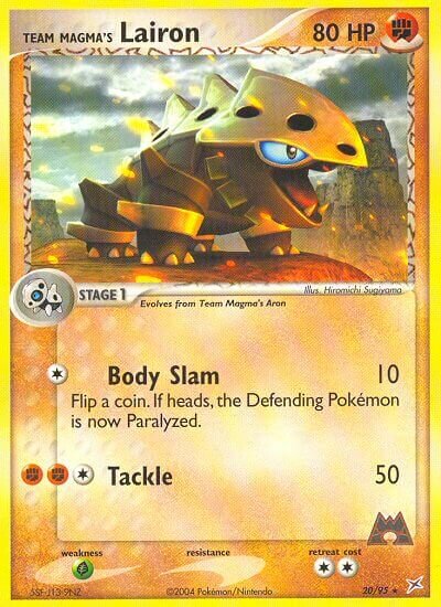 Team Magma's Lairon 020/95 — EX Team Magma vs Team Aqua (English Pokémon TCG card)
