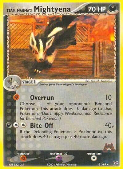 Team Magma's Mightyena 021/95 — EX Team Magma vs Team Aqua (English Pokémon TCG card)