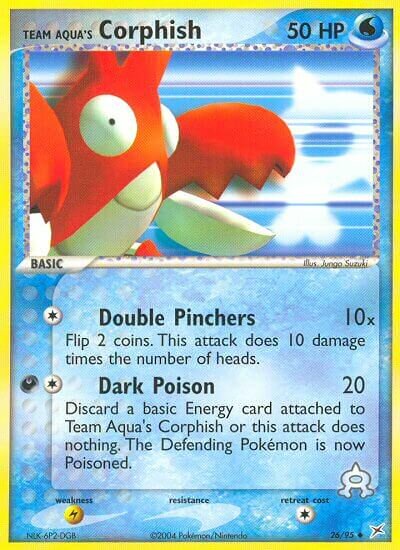 Team Aqua's Corphish 026/95 — EX Team Magma vs Team Aqua (English Pokémon TCG card)