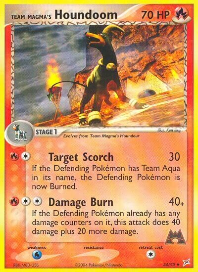 Team Magma's Houndoom 034/95 — EX Team Magma vs Team Aqua (English Pokémon TCG card)