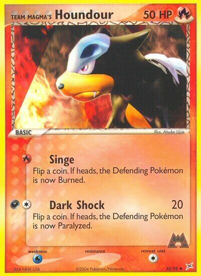 Team Magma's Houndour 035/95 — EX Team Magma vs Team Aqua (English Pokémon TCG card)
