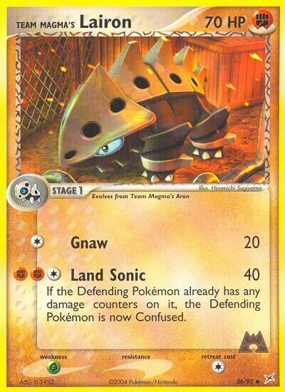 Team Magma's Lairon 036/95 — EX Team Magma vs Team Aqua (English Pokémon TCG card)
