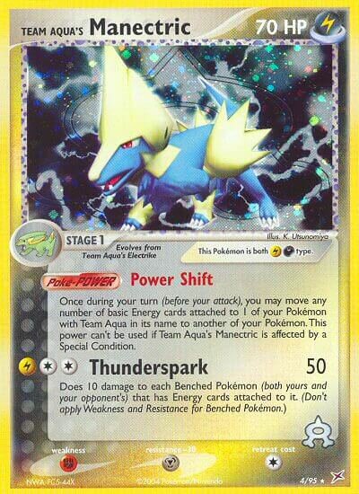 Team Aqua's Manectric 004/95 — EX Team Magma vs Team Aqua (English Pokémon TCG card)